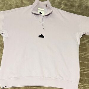 Adidas Lavender V-Neck Sweater